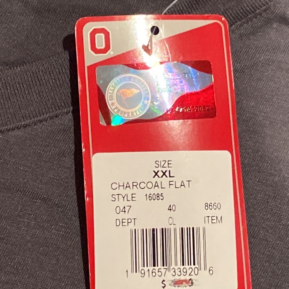 The Ohio State Buckeyes authentic apparel Sz XXL Gray T-shirt NWT - Picture 6 of 8